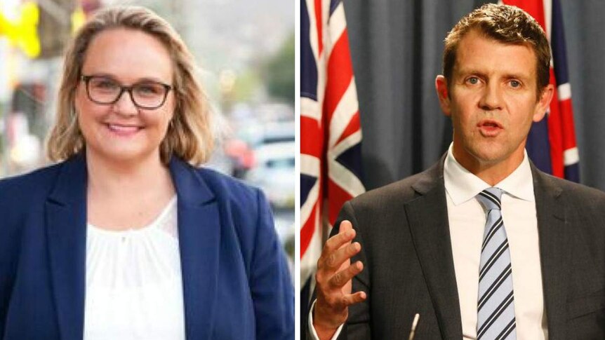 Newcastle's lord mayor Nuatali Nelmes and NSW Premier Mike Baird