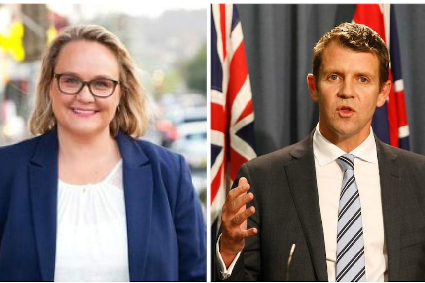 Newcastle's lord mayor Nuatali Nelmes and NSW Premier Mike Baird