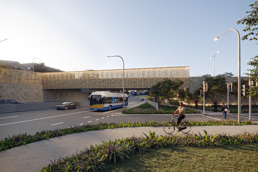 A concept image of a bridge and road