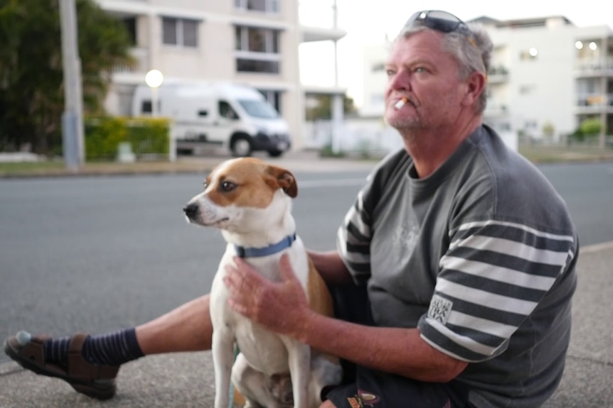 Mick Sherratt lives with his dog Daisy