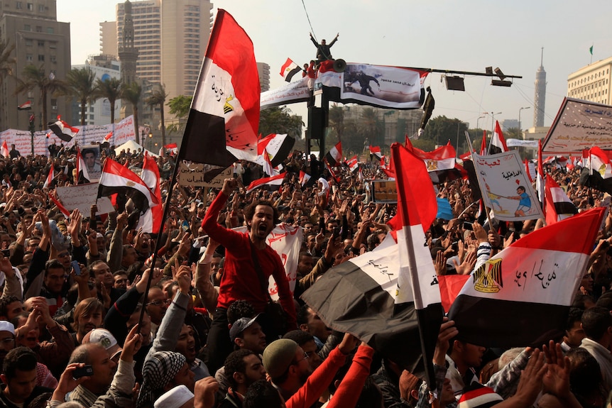 Protesters pack into Egypt's Tahrir Square 9Reuters: Esam Al-Fetori)