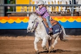 Dekota Caban competing at Emerald Rodeo