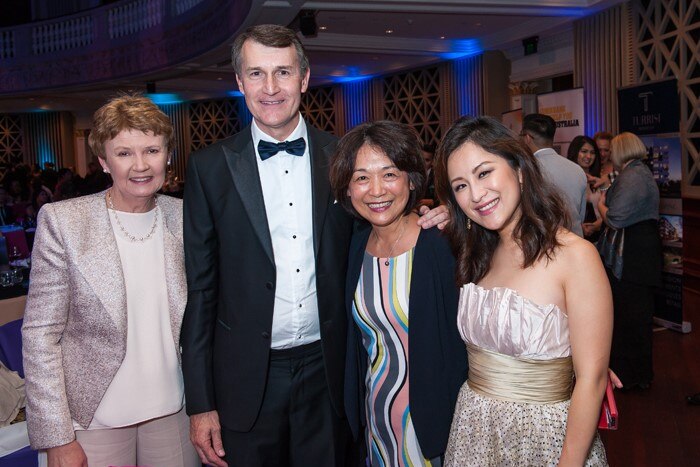 Brisbane's Lord Mayor with Wai Ping Yu and Clare Sheng at a business awards night.