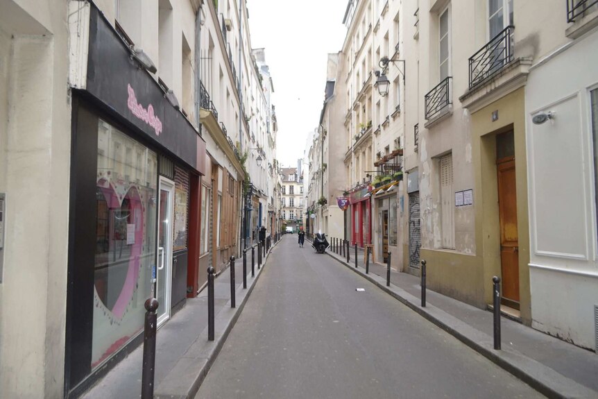 Empty streets in Paris.