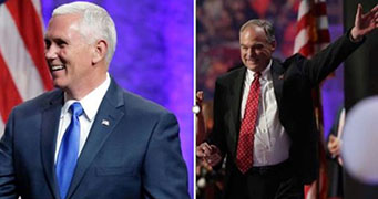 Mike Pence and Tim Kaine.