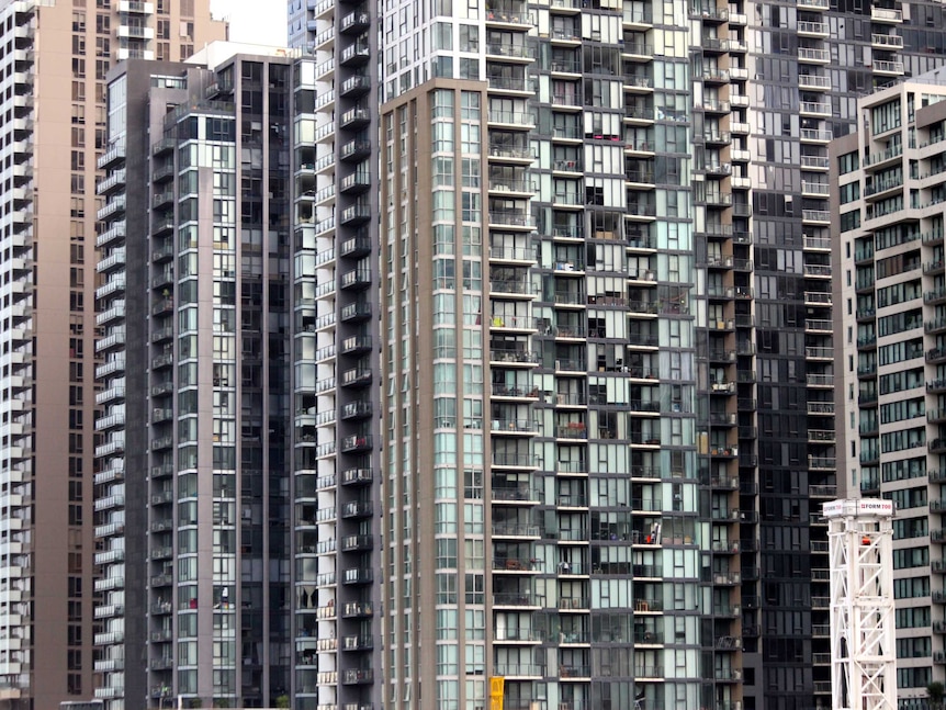 Recently built apartments in Melbourne's Southbank precinct