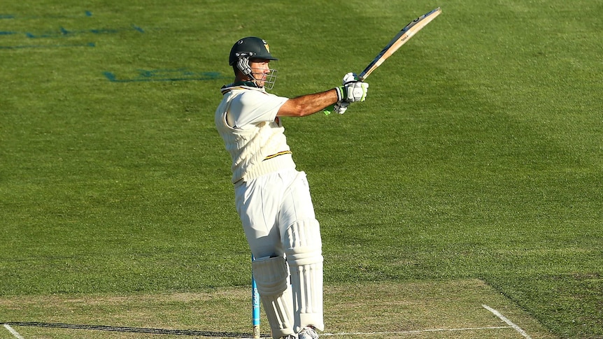 Tasmania's Ricky Ponting bats against in the Shield match against Victoria in Hobart.
