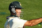 Tasmania's Ricky Ponting bats against in the Shield match against Victoria in Hobart.
