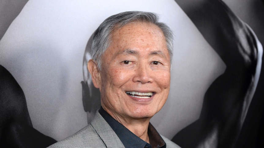 A portrait shot of George Takei