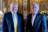 Former US president Donald Trump with Republican House Minority Leader Kevin McCarthy