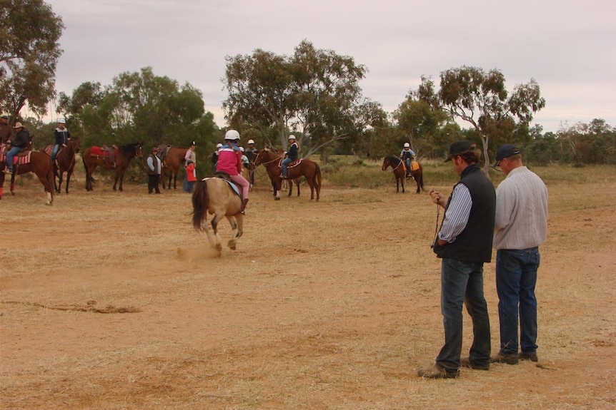 Timing the races at the Milparinka Gymkhana