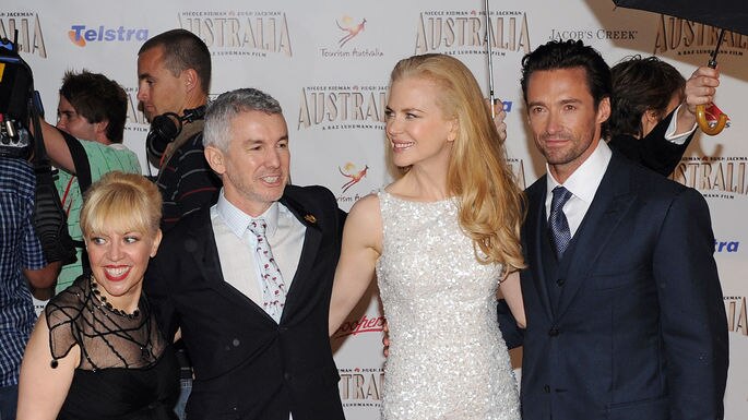 Catherine Martin, Baz Luhrmann, Nicole Kidman and Hugh Jackman hit the red carpet together.
