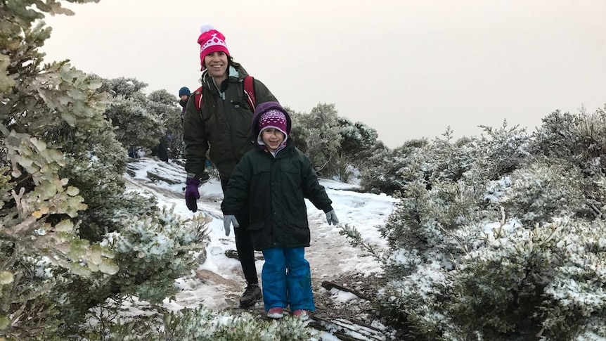 Snow falls on Albany's Bluff Knoll