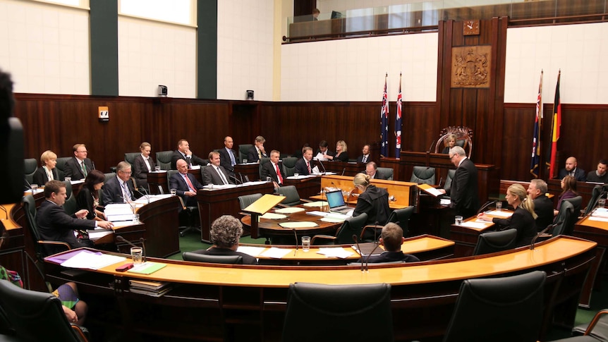 Tasmania's Lower House  in session.