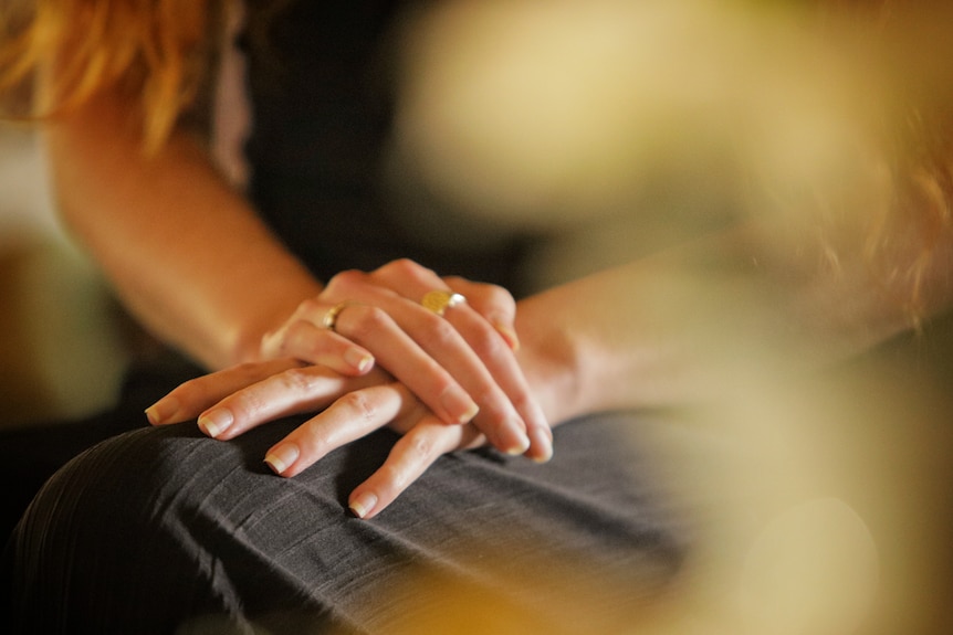 Unidentified woman's hands 