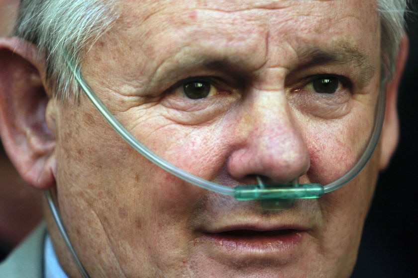 Profile shot of asbestos-disease campaigner Bernie Banton.