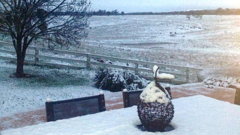 Snow at Bungendore.