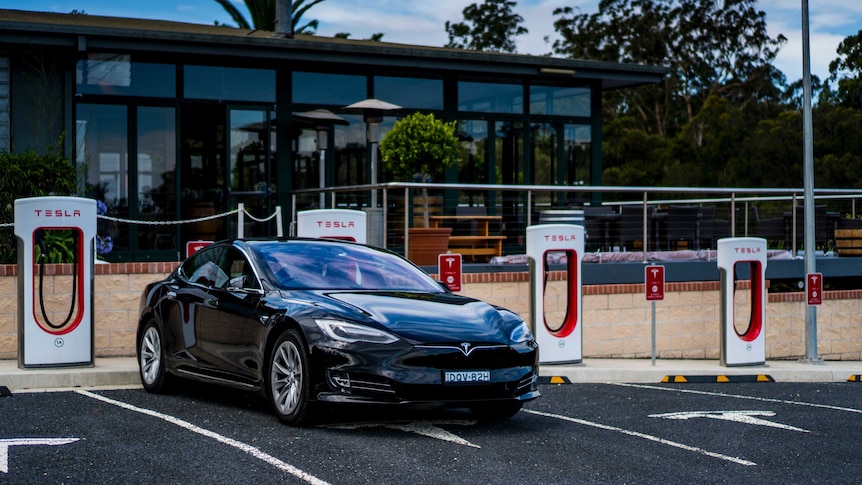 Tesla charging at Cassegrain