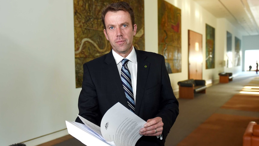 Dan Tehan with petition from Coalition backbenchers