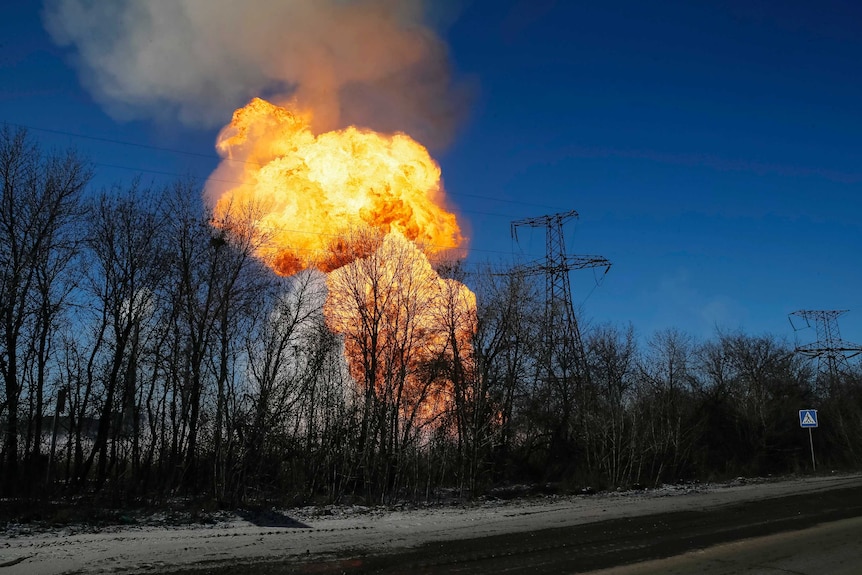 Shelling near Debaltseve