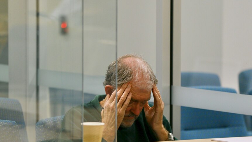 Bernard McGrath during his 2019 criminal trial at Sydney's Downing Centre District Court.