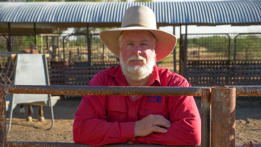 Noonbah Station owner Angus Emmott on his property south of Longreach in July 2019.