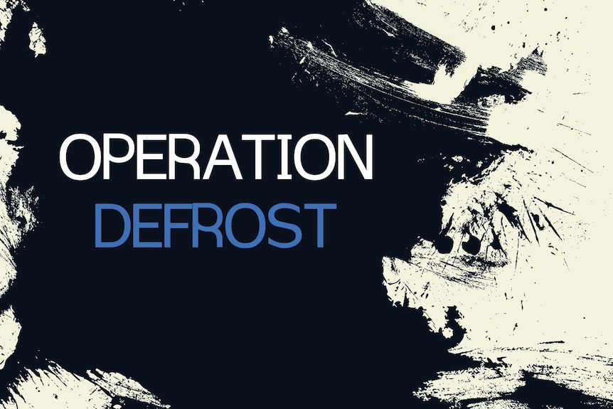 An image of the book cover, with Operation Defrost written in blue and white lettering.