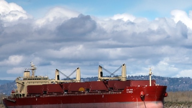 80,000 tonne bulk carrier K Coral, is the subject of a dispute in Newcastle over the alleged port treatment of crew