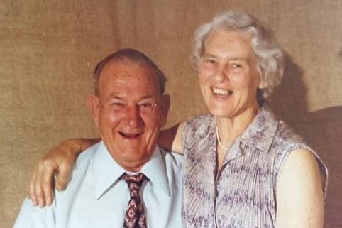 A photo of Beth and George Clewett before he passed away