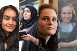 a composite image of four panels showing the kids interviewed in the article