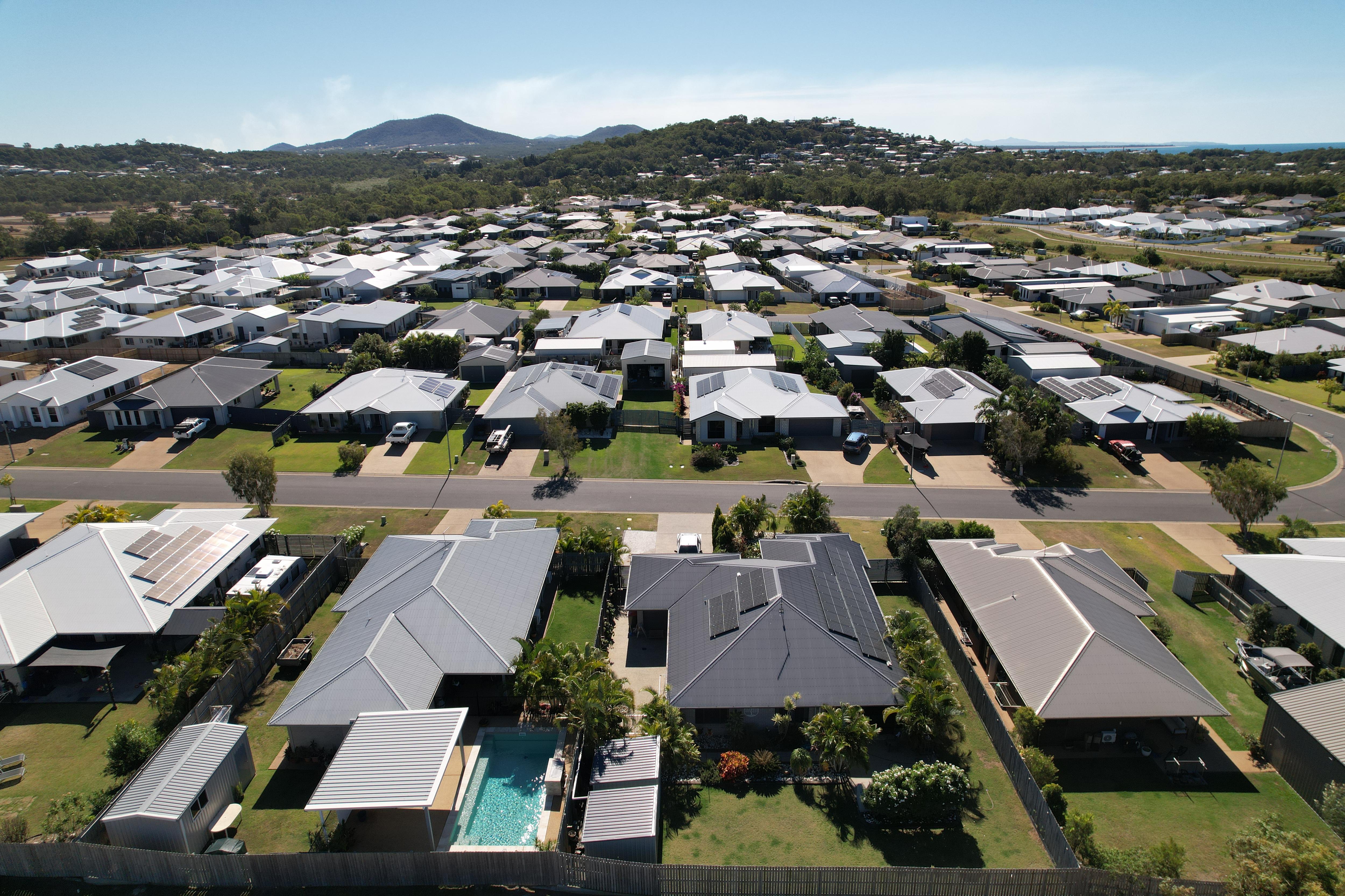 Drone view of new houses 