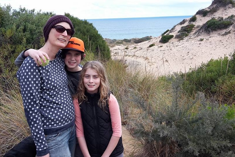 Adele Given with her family in 2006