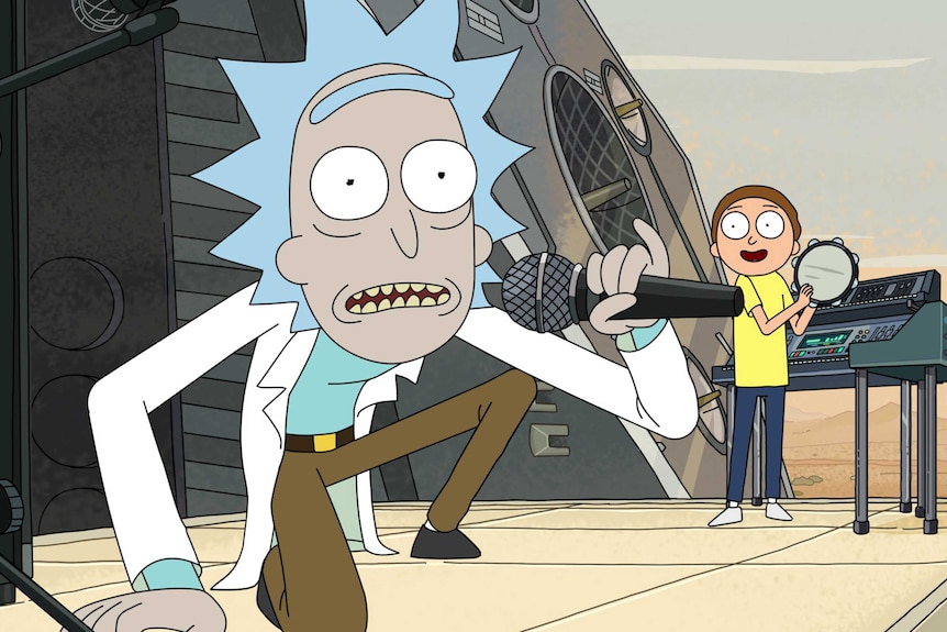 Rick from Rick and Morty (left) and Joshua from Adventure Time.