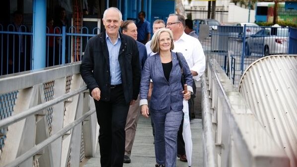 Malcolm and Lucy Turnbull in Townsville