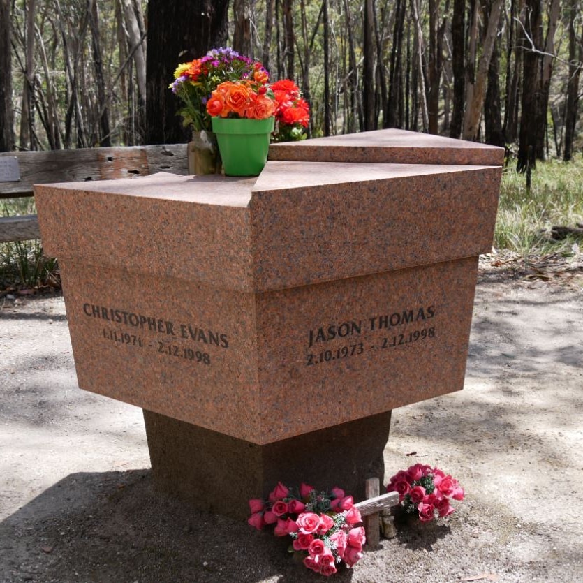 The memorial at Linton marks the spot where the five men died in the fire.