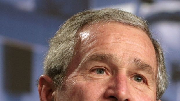 George W Bush Bush now wants international agreement on long-term emissions cuts (File photo).