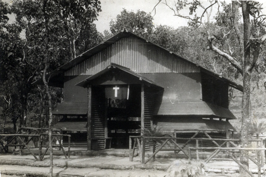 The exterior of a chapel.