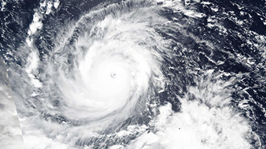 NASA satellite image of Super Typhoon Mangkhut