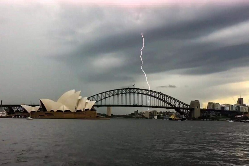 Lightning above Sydney Harbour Bridge