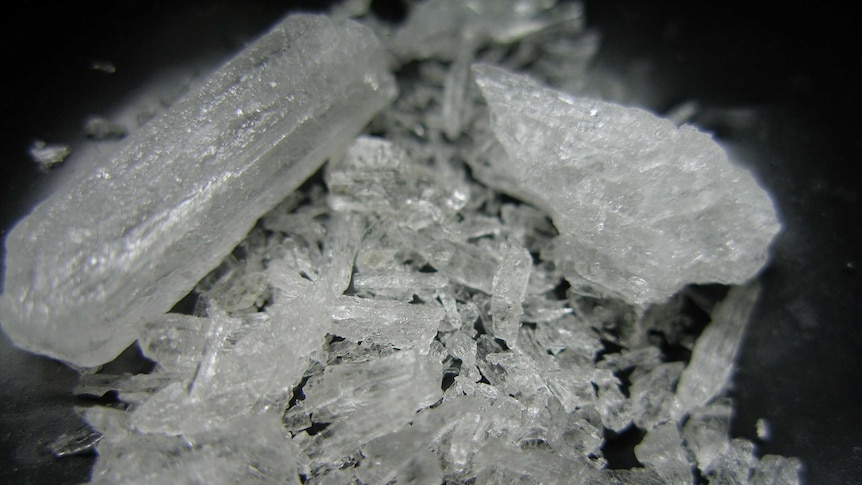 Shards of crystal methamphetamine