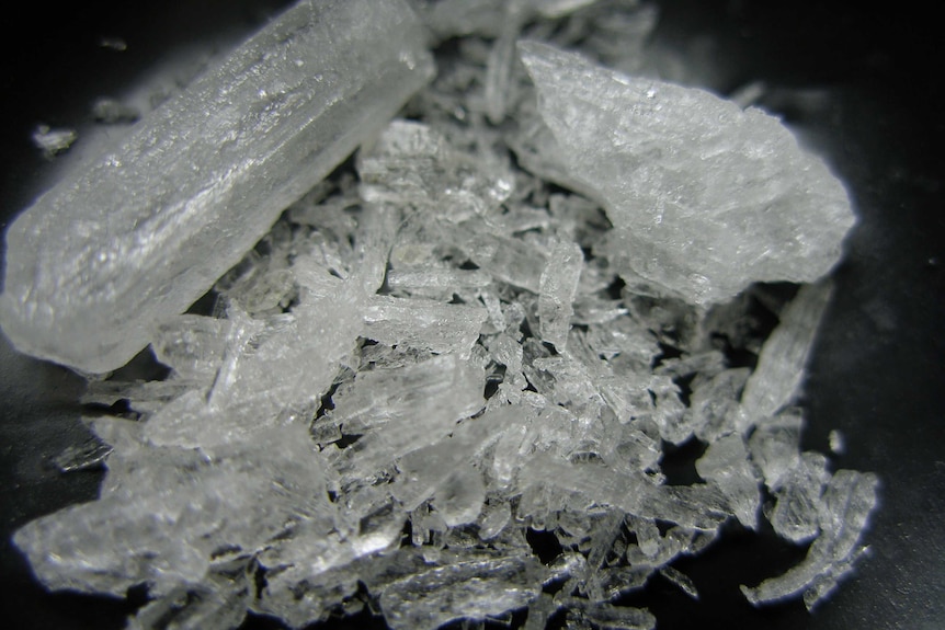 Shards of crystal methamphetamine