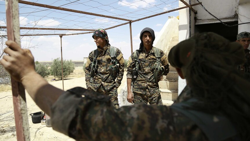 Fighters from the Kurdish People's Protection Units (YPG)