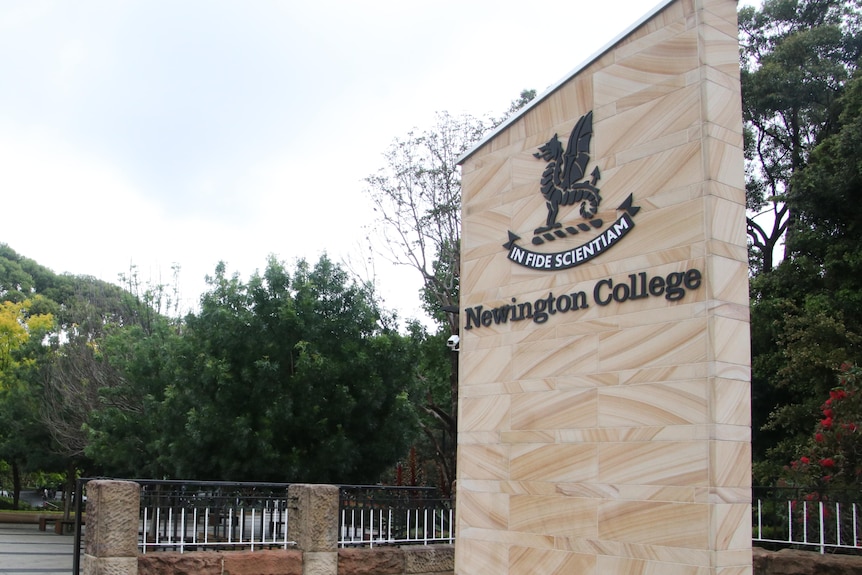 Main entrance to Newington College on stanmore road in stanmore in sydney's inner west