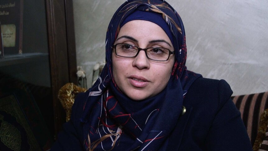 Ameera Mohammad al-Akari, wife of alleged Hamas member Ibrahim al-Akari