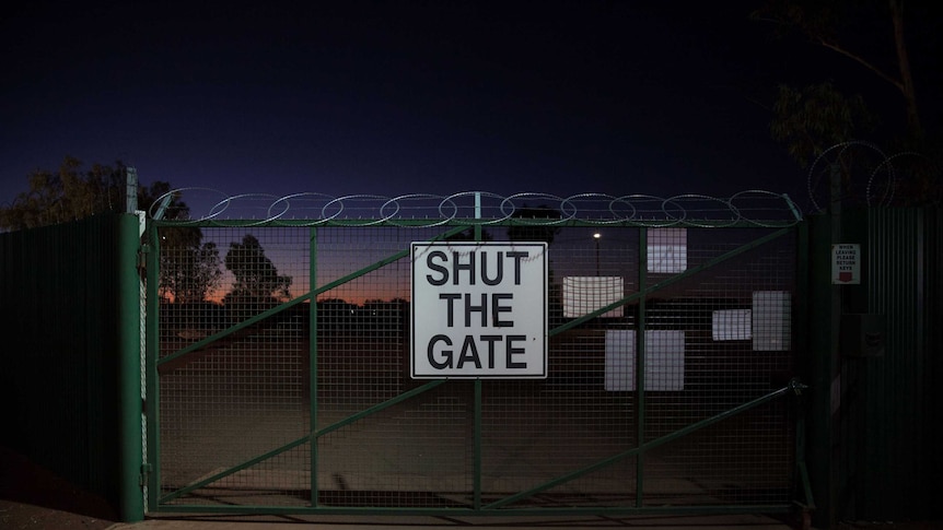 The gate at the entrance of the Warburton Roadhouse in remote WA.