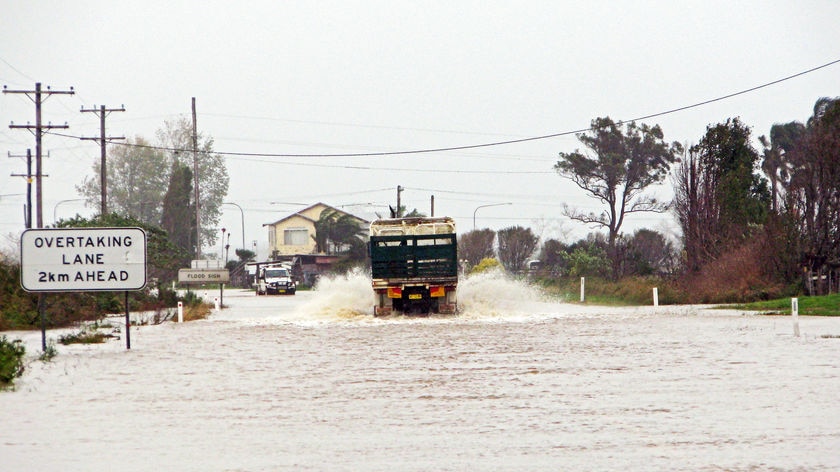 Work to upgrade the Pacific Highway delayed, due to flooding.