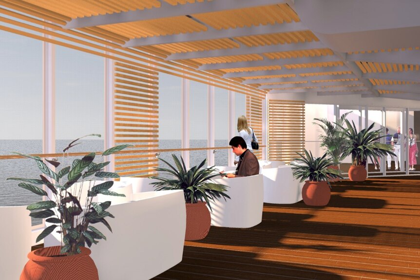 Artist impression of the interior of refurbished ferry