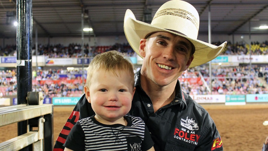 Young father and his son at the chutes.