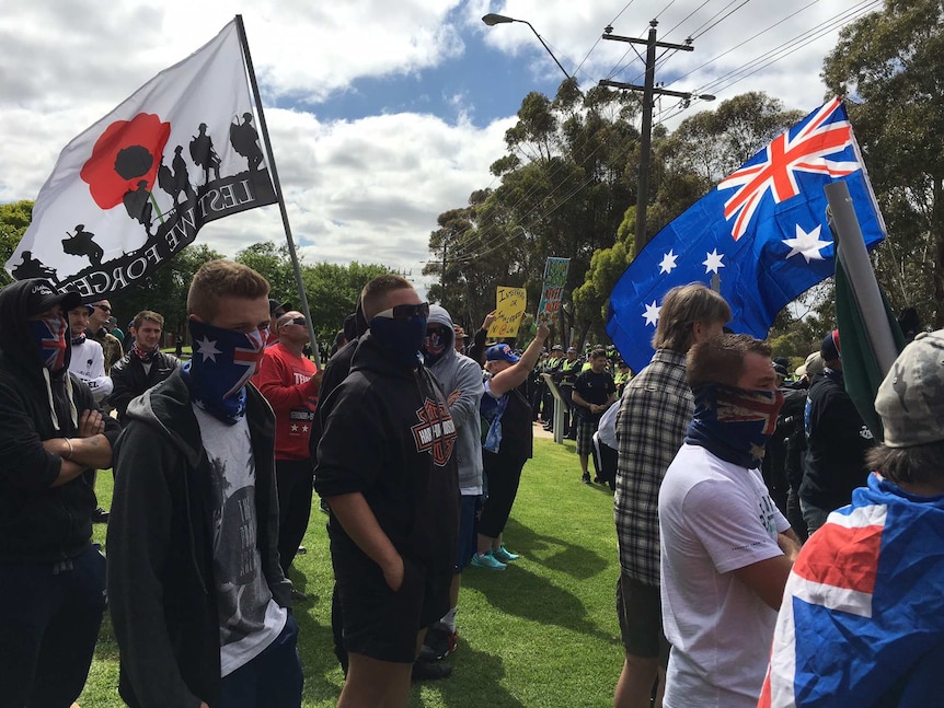 People take part in Reclaim Australia rally