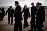 Hilary Clinton arrives for Syria talks